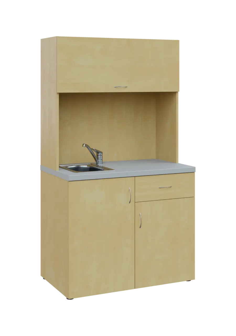 KUCH - SIMPLE 3 kuchyňka s výklopem (dřez + baterie), 1800x1000x6000 mm, bříza světlá